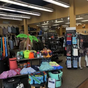 New summertime display: features Yukon Outfitters, Corkcicle, Toadfish, Cotopaxi, Olukai, Reef, Flojos and Bermies swim trunks!