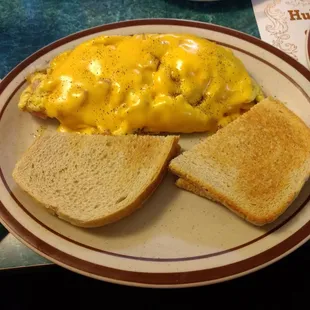 Ham and cheese omelette