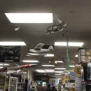 Planes hanging everywhere