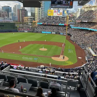 Enjoying the sandwich and Padres!