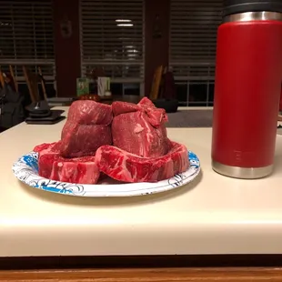 Ribeye steaks &amp; filet mignonette steaks. SO GOOD!!!!!