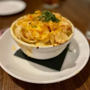 Crawdad and herb mac and cheese