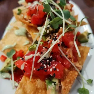 Ahi nachos