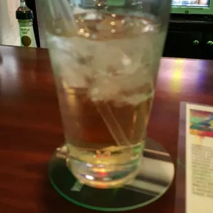 bacardi superior and ginger ale. Been drinking it for about 10 mins but the lady only added about a splash of ginger ale. Lol $4 during HH