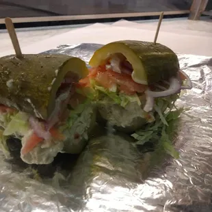 Get your favorite hoagie on a pickle.