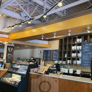 the interior of a coffee shop