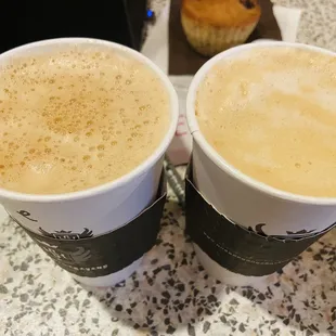 Eggnog and spiced pumpkin pie latte