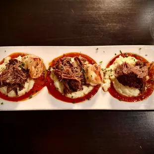 Short Rib Shrimp App... is it OK to thumb wrestle your date for the third portion? Asking for a friend...