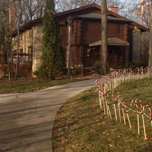 a row of candy canes