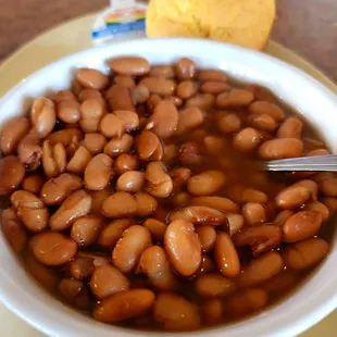 Bowl of Pinto Beans, cornbread side $5