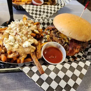 Ranch BLT (with cheddar instead of swiss) and Greek fries