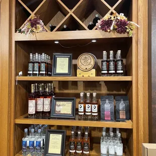 a display of liquor
