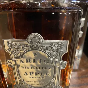 the label on a bottle