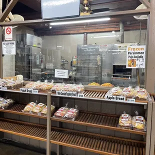 a display of baked goods