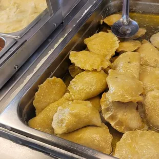 UNBELIEVABLE pierogis! Get the ones on the bottom soaking in butter!   Better than my polish family's recipe!