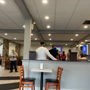 a man at the counter