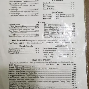 Savory Menu