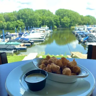 Cheese curds with Siracha ranch