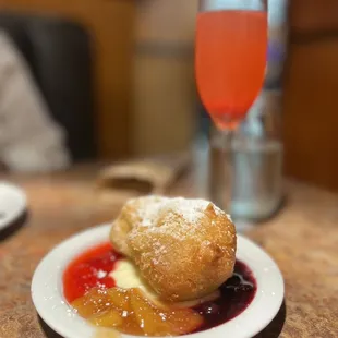 Birthday Beignet and Strawberry Mimosa