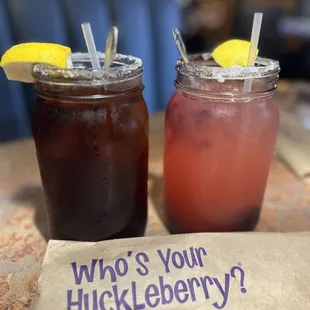 Huckleberry Swamp Tea and Huck's Lemonade