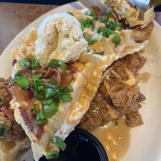 Stacked Chicken & Waffles