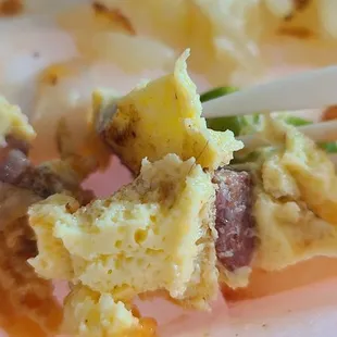 Cajun Benedict omelet