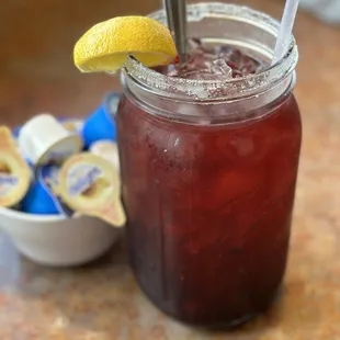 Huckleberry iced tea