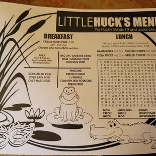 Kids menu (May 2023)