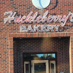 the entrance to the building