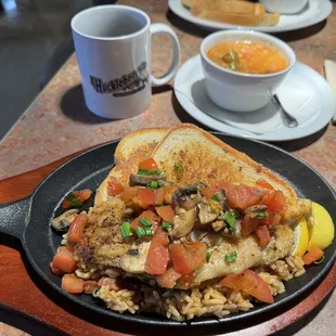 Louisiana Catfish, Bayou Style with a Cup of Gumbo
