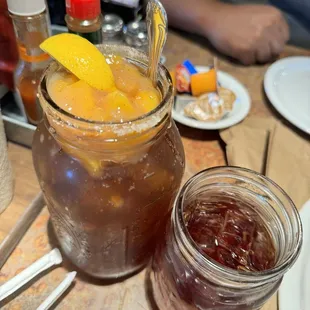 Southern Peach Tea and sweet tea