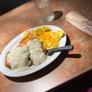 Chicken fried steak &amp; eggs