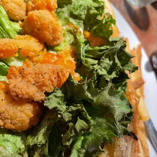 Sandwich. Cold , dry and burnt lettuce.