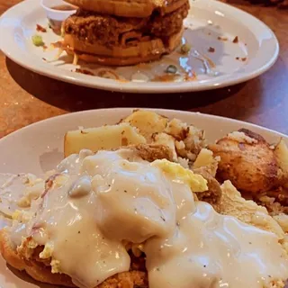 Stacked Chicken & Waffles