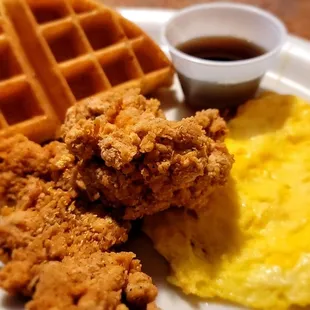 Gold medal chicken and waffle.