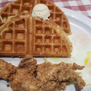 Stacked Chicken & Waffles