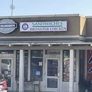 Front of the sandwich shop