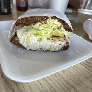 Almond chicken sandwich was delicious