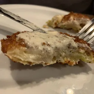 Inside the fried green tomatoes