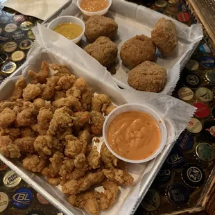 Boudin Balls / Fried Crawfish Tails