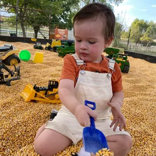 The "corn" box was so fun to play in.