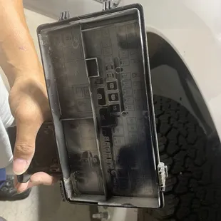 Fuse box covers are suppose to look like there has been combustion