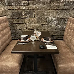 a table set for two