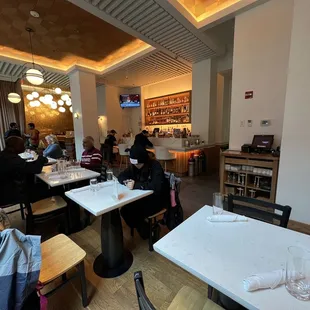 people sitting at tables