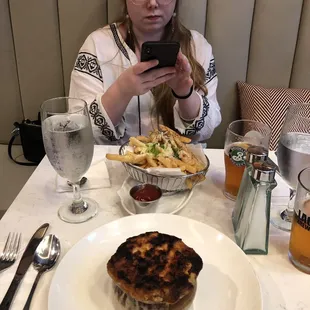 Soup and truffle park fries