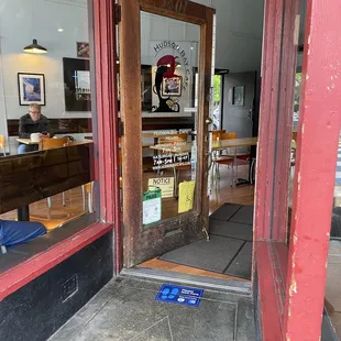 Front door leading to the cashier