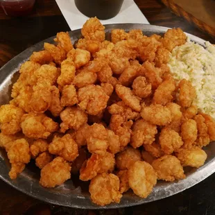 Large Popcorn Shrimp and Coleslaw