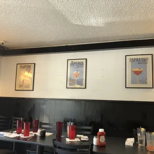 Back view of the restaurant