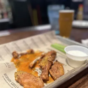 Hot lemon pepper wings