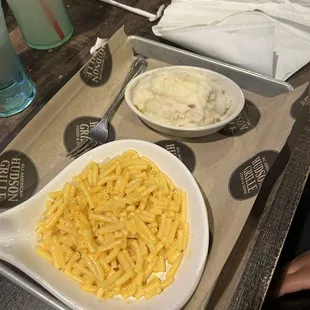 Kids, mac &amp; cheese, and side mashed potato